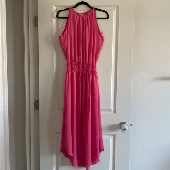 Shebird Dresses & Skirts - Chic Pink High-Low Sleeveless Dress